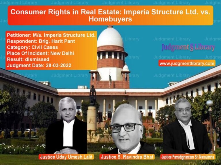 Consumer Rights in Real Estate: Imperia Structure Ltd. vs. Homebuyers image for SC Judgment dated 28-03-2022 in the case of M/s. Imperia Structure Ltd. vs Brig. Harit Pant