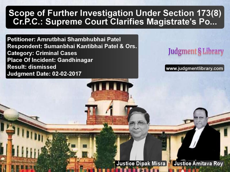 Featured image for Supreme Court Judgment dated 02-02-2017 in case of petitioner name Amrutbhai Shambhubhai Patel vs Sumanbhai Kantibhai Patel & Or