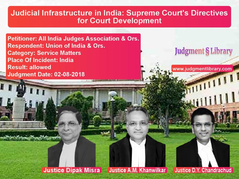 Featured image for Supreme Court Judgment dated 02-08-2018 in case of petitioner name All India Judges Association & vs Union of India & Ors.