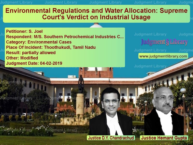 Featured image for Supreme Court Judgment dated 04-02-2019 in case of petitioner name S. Joel vs M/S. Southern Petrochemical In