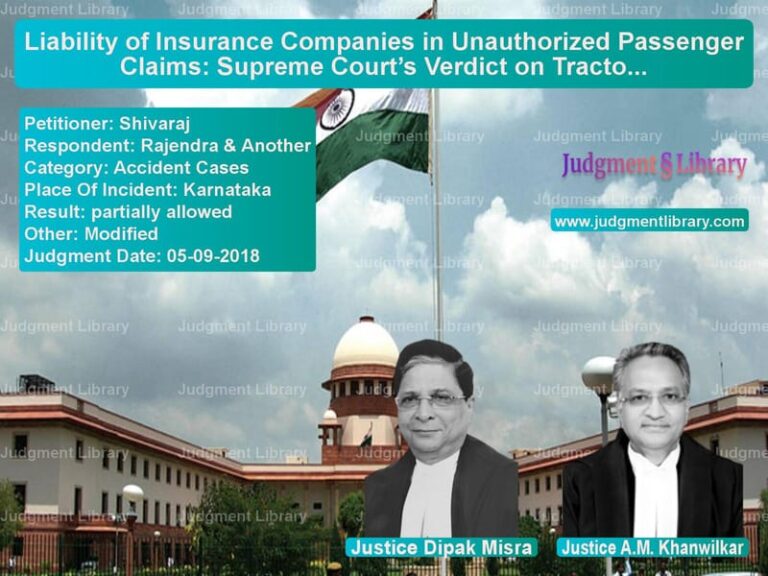 Featured image for Supreme Court Judgment dated 05-09-2018 in case of petitioner name Shivaraj vs Rajendra & Another