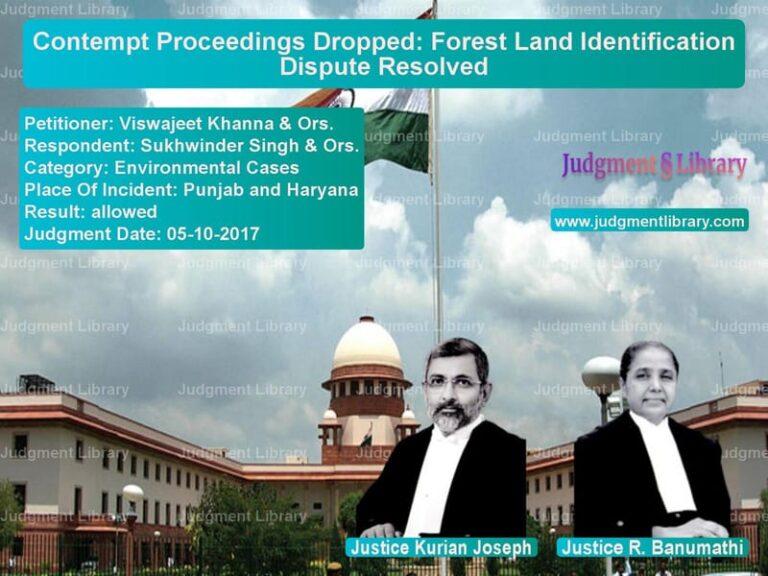 Featured image for Supreme Court Judgment dated 05-10-2017 in case of petitioner name Viswajeet Khanna & Ors. vs Sukhwinder Singh & Ors.