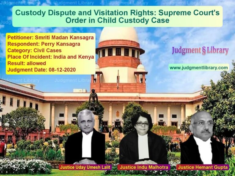 Featured image for Supreme Court Judgment dated 08-12-2020 in case of petitioner name Smriti Madan Kansagra vs Perry Kansagra