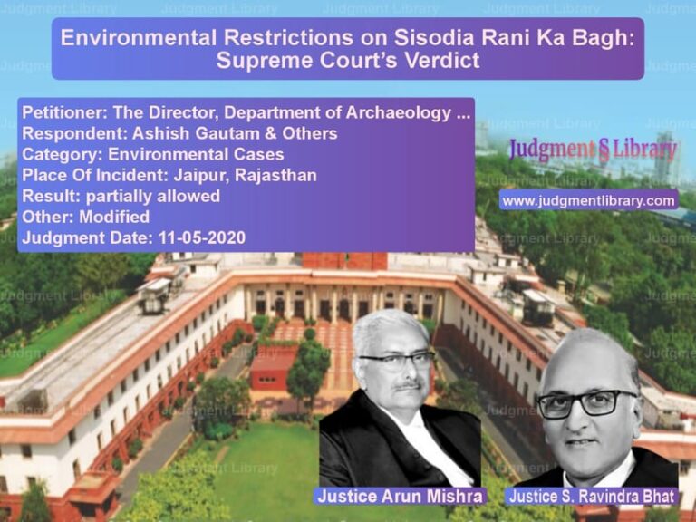 Featured image for Supreme Court Judgment dated 11-05-2020 in case of petitioner name The Director, Department of Ar vs Ashish Gautam & Others