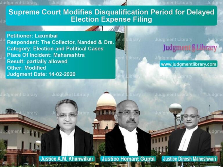 Featured image for Supreme Court Judgment dated 14-02-2020 in case of petitioner name Laxmibai vs The Collector, Nanded & Ors.