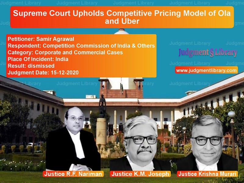 Featured image for Supreme Court Judgment dated 15-12-2020 in case of petitioner name Samir Agrawal vs Competition Commission of Indi