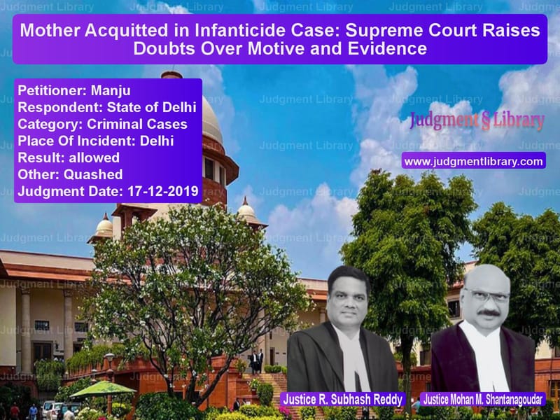 Featured image for Supreme Court Judgment dated 17-12-2019 in case of petitioner name Manju vs State of Delhi