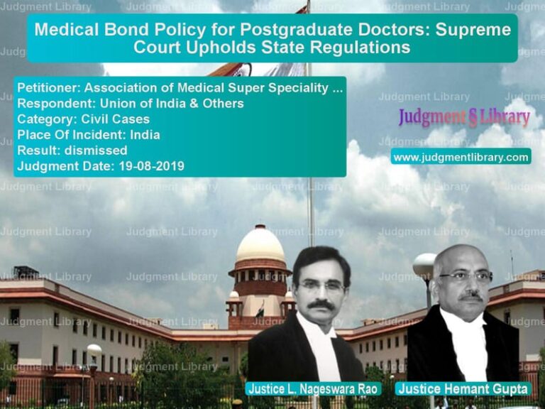 Featured image for Supreme Court Judgment dated 19-08-2019 in case of petitioner name Association of Medical Super S vs Union of India & Others