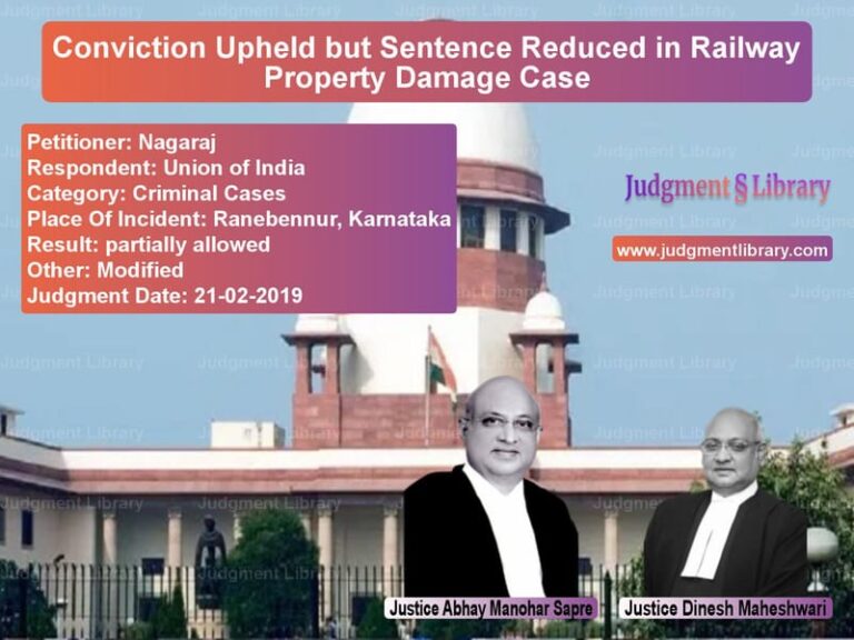 Featured image for Supreme Court Judgment dated 21-02-2019 in case of petitioner name Nagaraj vs Union of India