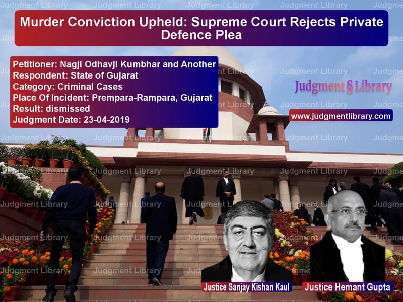 Featured image for Supreme Court Judgment dated 23-04-2019 in case of petitioner name Nagji Odhavji Kumbhar and Anot vs State of Gujarat