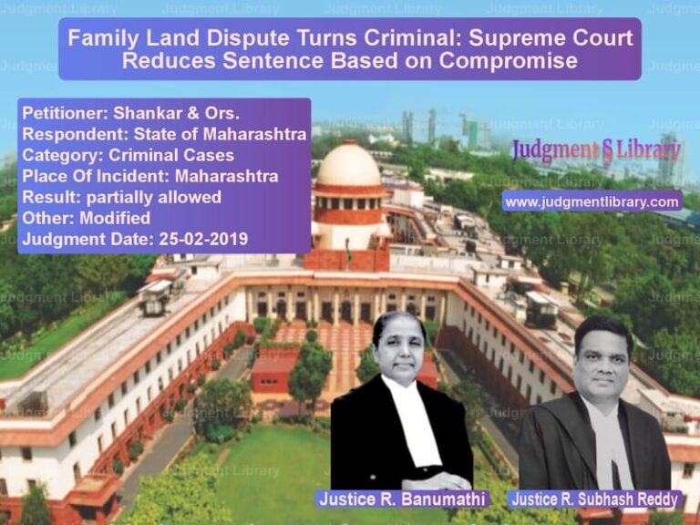 Featured image for Supreme Court Judgment dated 25-02-2019 in case of petitioner name Shankar & Ors. vs State of Maharashtra