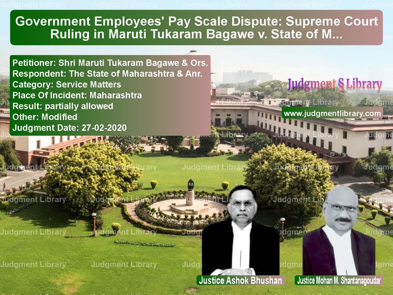 Featured image for Supreme Court Judgment dated 27-02-2020 in case of petitioner name Shri Maruti Tukaram Bagawe & O vs The State of Maharashtra & Anr
