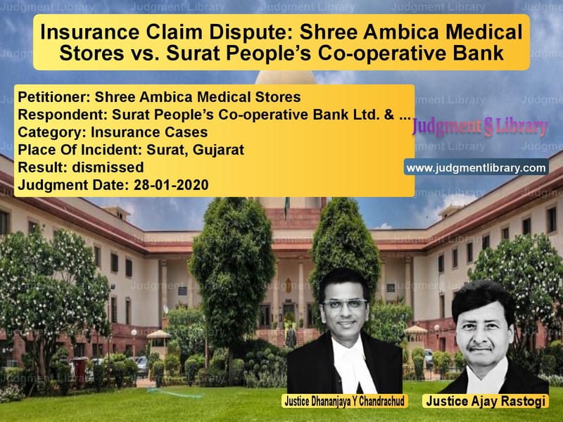 Featured image for Supreme Court Judgment dated 28-01-2020 in case of petitioner name Shree Ambica Medical Stores vs Surat People’s Co-operative Ba