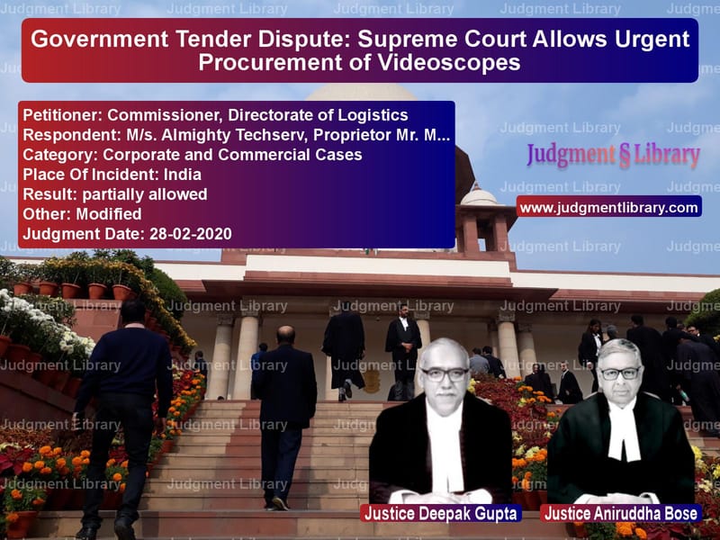 Featured image for Supreme Court Judgment dated 28-02-2020 in case of petitioner name Commissioner, Directorate of L vs M/s. Almighty Techserv, Propri