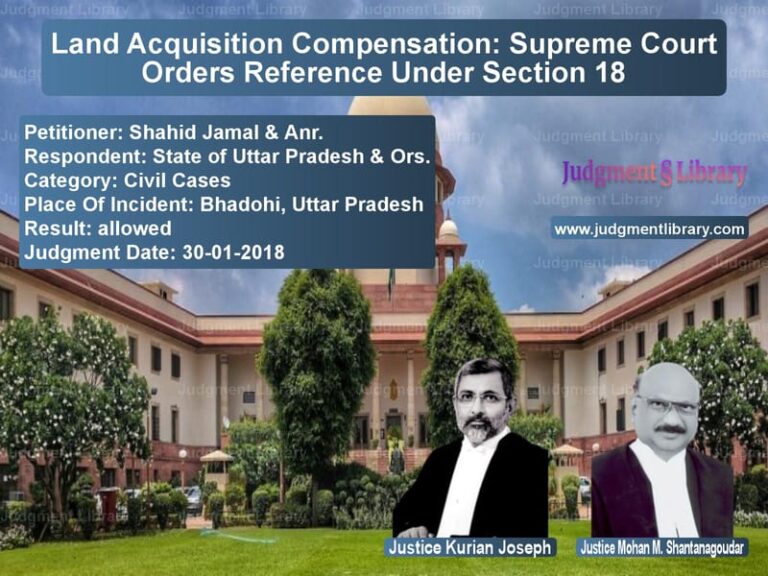 Featured image for Supreme Court Judgment dated 30-01-2018 in case of petitioner name Shahid Jamal & Anr. vs State of Uttar Pradesh & Ors.