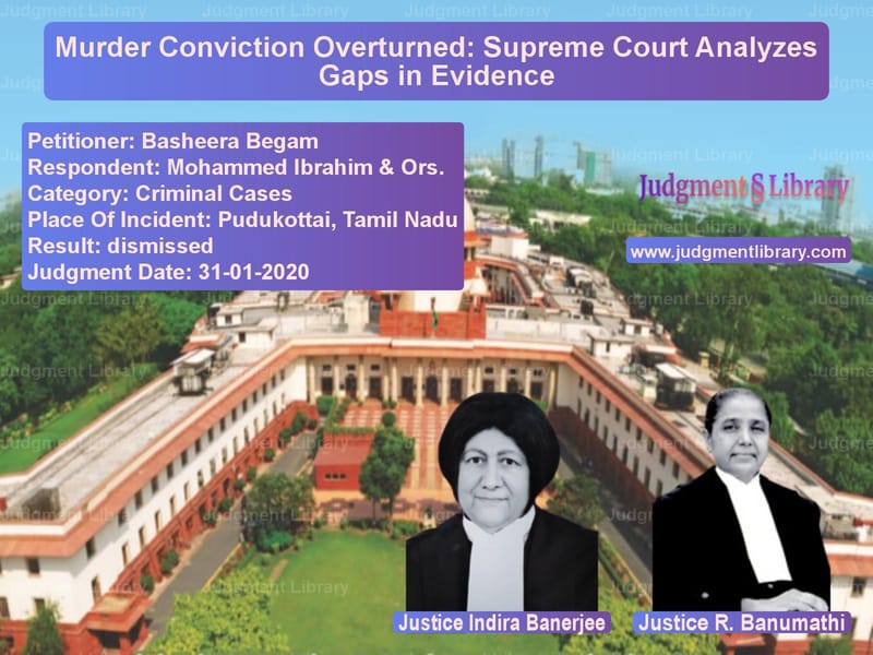 Featured image for Supreme Court Judgment dated 31-01-2020 in case of petitioner name Basheera Begam vs Mohammed Ibrahim & Ors.