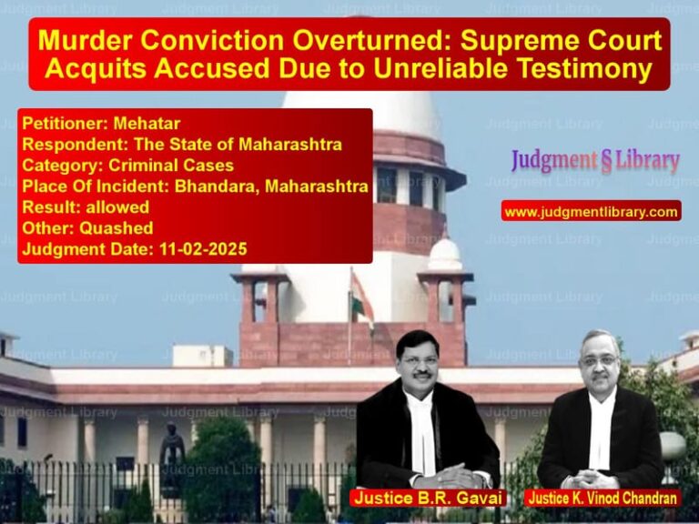 Murder Conviction Overturned: Supreme Court Acquits Accused Due to Lack of Evidence image for SC Judgment dated 28-02-2025 in the case of Abdul Wahid, Abdul Shakur vs State of Rajasthan