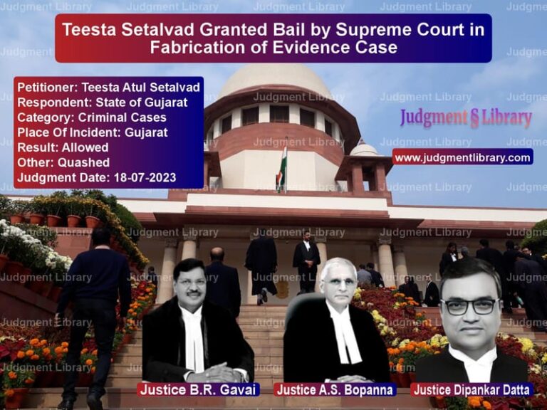 Teesta Setalvad Granted Bail by Supreme Court in Fabrication of Evidence Case image for SC Judgment dated 18-07-2023 in the case of Teesta Atul Setalvad vs State of Gujarat